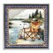 Stupell Industries Fishing Chair on Dock Floating Frame Design by Nicole DeCamp